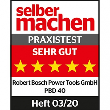 Bosch Tischbohrmaschine PBD 40 (710 W, Max. Bohr-Ø in Stahl/Holz: 13 mm/40 mm, Bohrhub 90mm, im Karton) - 8