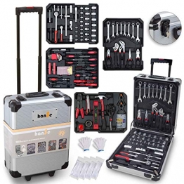 hanSe® Werkzeugkoffer Maxi 1050-teilig Werkzeug Trolley gefüllt Werkzeugkasten Werkzeugkiste Heimwerker Werkzeugset - 1