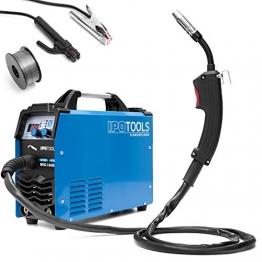 IPOTOOLS MIG-160ER Inverter Schweißgerät MIG MAG - Schutzgas Schweissgerät mit 160 Ampere auch FLUX/Fülldraht und Elektroden geeignet/E-Hand/Digitalanzeige/IGBT / 230V / 7 Jahre Garantie - 1
