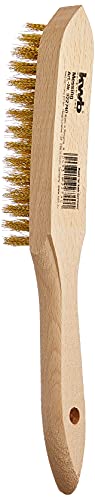 kwb Messing-Drahtbürste mit Holzgriff 922740 (gewellter Messingdraht, strapazierfähig, Länge 275 mm) - 2