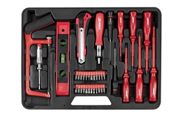 Meister Haushaltskoffer 60-teilig - Werkzeug-Set - Werkzeug für den täglichen Gebrauch / Werkzeugkoffer befüllt / Werkzeugset / Werkzeugbox komplett mit Werkzeug / Werkzeugsortiment / 8973630 - 2