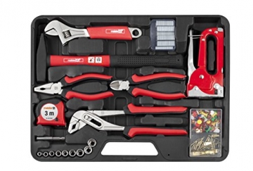 Meister Haushaltskoffer 60-teilig - Werkzeug-Set - Werkzeug für den täglichen Gebrauch / Werkzeugkoffer befüllt / Werkzeugset / Werkzeugbox komplett mit Werkzeug / Werkzeugsortiment / 8973630 - 3