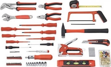 Meister Haushaltskoffer 60-teilig - Werkzeug-Set - Werkzeug für den täglichen Gebrauch / Werkzeugkoffer befüllt / Werkzeugset / Werkzeugbox komplett mit Werkzeug / Werkzeugsortiment / 8973630 - 5