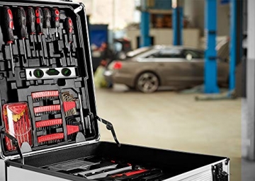 Monzana Werkzeugkoffer XXL gefüllt Set 899tlg Qualitätswerkzeug Werkzeugkasten Werkzeugkiste Werkzeugtrolley silber - 2