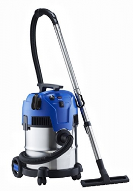 Nilfisk Multi II 22 INOX EU Nass-/Trockensauger, für die Reinigung im Innen- & Außenbereich, 22 Liter Fassungsvermögen, 1200 W Eingangsleistung, 230 V (blau) - 1