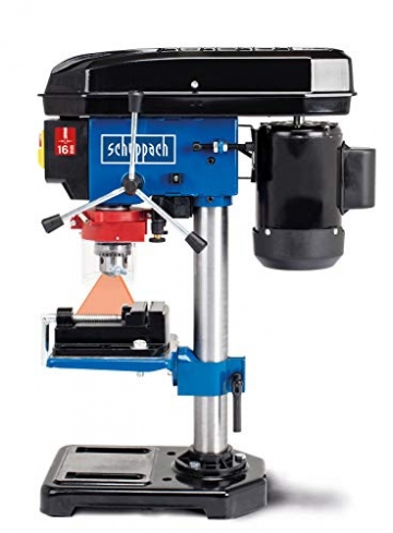 Scheppach DP16VLS Tischbohrmaschine 500W 600-2600 min-1, 250mm max. Abstand, Laser - 4