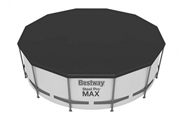 Bestway Steel Pro MAX Aufstellpool Komplett-Set mit Filterpumpe Ø 366 x 122 cm, grau, rund - 7