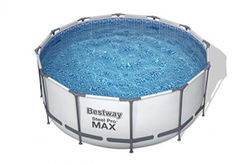 Bestway Steel Pro MAX Aufstellpool Komplett-Set mit Filterpumpe Ø 366 x 122 cm, grau, rund - 8