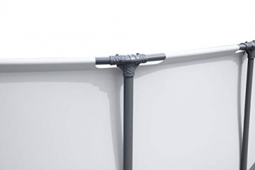 Bestway Steel Pro MAX Aufstellpool Komplett-Set mit Filterpumpe Ø 457 x 122 cm, grau, rund - 9