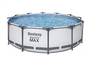 Bestway Steel Pro MAX Aufstellpool-Set mit Filterpumpe Ø 366 x 100 cm, grau, rund - 7