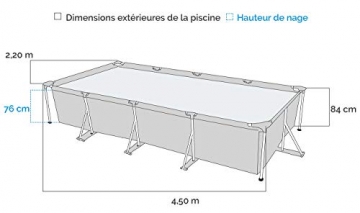 Intex Rectangular Frame Pool - Aufstellpool - 450 x 220 x 84 cm - 4