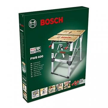 Bosch Home and Garden Arbeitstisch PWB 600 (4x Spannbacken, Tragekapazität max.: 200 kg, Karton) - 6