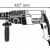 Bosch Professional Bohrhammer GBH 2-26 DFR (inkl. Tiefenanschlag 210 mm, SDS plus Schnellwechselbohrfutter, Zusatzhandgriff, Schnellwechselbohrfutter 13mm, im Koffer) - 2