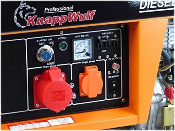 KnappWulf KW5500-3 Diesel Stromerzeuger 5000Watt Notstromaggregat Generator Stromgenerator - 3