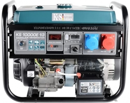 Könner & Söhnen KS 10000E-1/3 - Power Generator 18 HP, 4-Stroke Petrol Engine mit E-Start, VTS System, Automatic Voltage Regulator, 1x16A (400V), 1x32A (230V) Generator - 1
