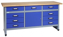 Küpper Werkbank Modell 12877, Breite 170 cm Farbe ultramarinblau - 1