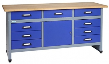 Küpper Werkbank Modell 12877, Breite 170 cm Farbe ultramarinblau - 