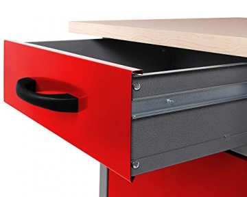 Ondis24 Werkbank rot Werktisch Packtisch 6 Schubladen Werkstatteinrichtung 160 x 60 cm Arbeitshöhe 85 cm - 3