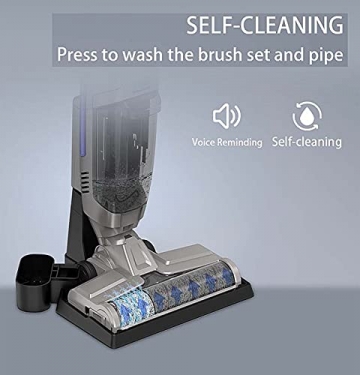 Sichler Haushaltsgeräte Wischsauger: 3in1-Boden-Waschsauger mit Akku, Nass & Trocken, UV-Reinigung, 80 W (Akku Wischsauger) - 5