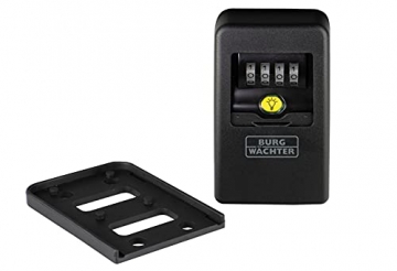 BURG-WÄCHTER 40010 Schlüsseltresor mit 4-stelligem Zahlencode für außen und innen, magnetisch, beleuchtet, sicher, Wandmontage, Key Safe 60L SB, Schwarz - 4