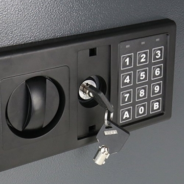 HMF 2030-11 Schlüsseltresor mit Elektronikschloss | 30 Haken | 30 x 28 x 10 cm | Anthrazit - 6