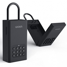 Lockin Smart Schlüsseltresor L1, Bluetooth Schlüsselsafe für den Außenbereich, Wandmontage, Türaufhängung, App-Steuerung, Fernzugriff, PIN-Code für Airbnb-Gastgeber, Makler, Autoschlüssel - 1