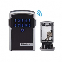 Master Lock 5441EURD Bluetooth Schlüsseltresor [Large] [Wandmontage] - Sicherer und Intelligenter Schlüsselsafe, 9 V, Schwarz - 1