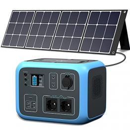 PowerOak Portable Power Station AC50S 500Wh 300W Solargenerator Sinuswellen-Wireless-Lade-Notfall-Lithium-Batterie-Backup mit 120W Sonnenkollektoren für Outdoor-Camping - 1