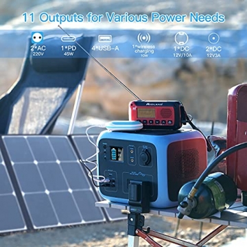 PowerOak Portable Power Station AC50S 500Wh 300W Solargenerator Sinuswellen-Wireless-Lade-Notfall-Lithium-Batterie-Backup mit 120W Sonnenkollektoren für Outdoor-Camping - 5