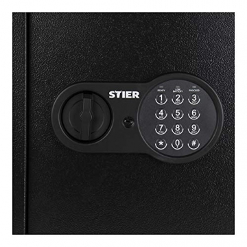 STIER Schlüsseltresor/Schlüsselkasten mit Elektronikschloss, 71 Haken, Verrieglung durch Code, Tür doppelwandig, inkl. Notschlüssel, - 2