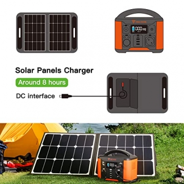 YOSE POWER Portable Power Station 388Wh/300W mit DC/AC Wechselrichter, 108000mAh Backup Lithium Batterie Solargenerator für Outdoor Picknick Angeln Reise Party Camping - 5