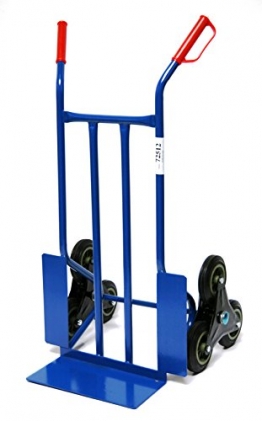 Sackkarre für Treppen, 250 kg 108x53x55 cm, blau (Transportkarre Stapelkarre Handkarre, Umzugskarre, leichte Sackkarre aus Stahl klappbar für Umzug) - 1