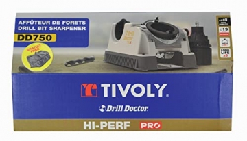Tivoly Drill Doctor 750 – Bohrerschärfgerät (2,5 bis 19 mm, Spitze 118º und 135 Grad - 3