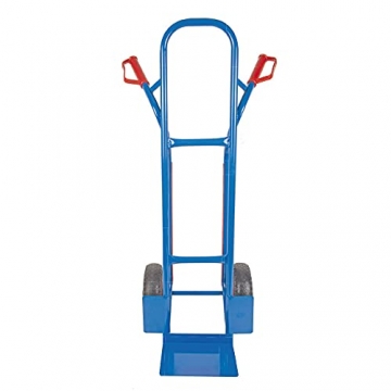 Trestles S04 blau Sackkarre Vollgummireifen 250kg Treppensteiger Transportkarre Treppensackkarre Treppenkarre | Stahl | Treppenrutschkufen | Radschutz | große Schaufel | Sicherheitsgriffe |Made in EU - 6