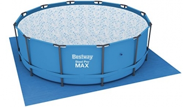 Bestway Steel Pro MAX Frame Pool Komplettset rund, mit Kartuschenfilterpumpe, Leiter, Boden- und Abdeckplane, 366x122 cm, blau - 8