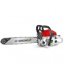 GREENCUT GS610X - Benzin-Kettensäge 61.2cc 3.6 PS, 2-Takt-Motor, 20"-Schwert, Schnittlänge 50,8cm, zum Fällen und Beschneiden, mit 1 Ketten und Anti-Vibration - 1
