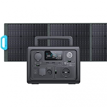 BLUETTI Solar Generator EB3A mit PV200 Solar Panel, 268Wh Tragbare Powerstation mit 600W (1200W Peak) AC Ausgängen, LiFePO4 Batterie Backup für Outdoor Camping, Reise, Stromausfall - 1
