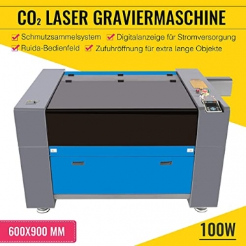 OMTech 100W CO2 Laser Graviermaschine 600 x 900 mm Laser Engraver Gravurwerkzeug Laser Cutter Cutting Engraving Gravurmaschine RDWorks mit USB-Anschluss für Heimwerker - 5