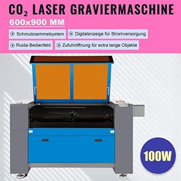OMTech 100W CO2 Laser Graviermaschine 600 x 900 mm Laser Engraver Gravurwerkzeug Laser Cutter Cutting Engraving Gravurmaschine RDWorks mit USB-Anschluss für Heimwerker - 7