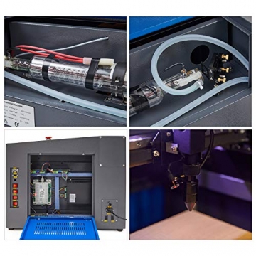 OMTech CO2 Laser Graviermaschine 50W Laserengraver Laser-Gravur Gravurmaschine mit LCD-Steuerung, USB-Anschluss, Luftpumpe, Rotpunkt-Zeiger für Heimwerker (50W-300 x 500 mm) - 5