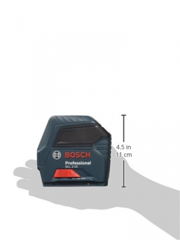 Bosch Professional Kreuzlinienlaser GLL 2-10 (roter Laser, Max. Reichweite: 10 m, 3x AA Batterien, Schutztasche, im Karton) - 7