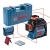 Bosch Professional Linienlaser GLL 3-80 (roter Laser, max. Arbeitsbereich: 30 m, 4x AA Batterie, im Handwerkerkoffer), Blau - 1