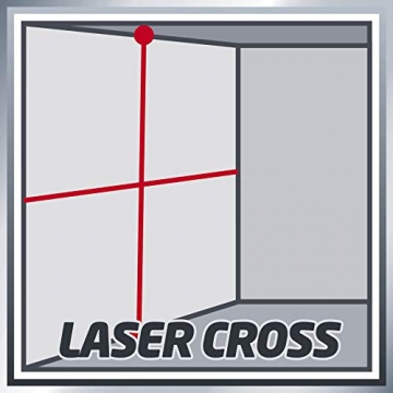 Einhell Kreuzlinienlaser TC-LL 2 (selbstnivellierend, horizontale/vertikale Linien, Laserkreuz, digitale Wasserwaage, inkl. Universalklemme u. Tasche), (L x B x H) 82 x 51 x 82 mm - 8