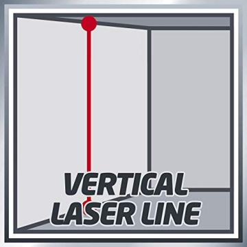 Einhell Kreuzlinienlaser TC-LL 2 (selbstnivellierend, horizontale/vertikale Linien, Laserkreuz, digitale Wasserwaage, inkl. Universalklemme u. Tasche), (L x B x H) 82 x 51 x 82 mm - 9