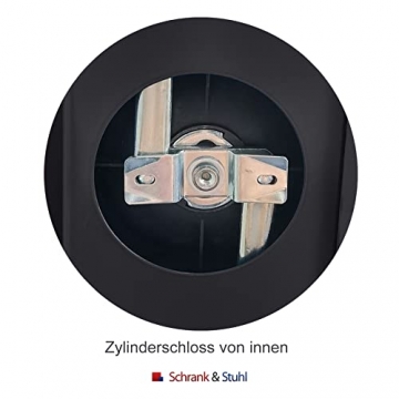 Schrank & Stuhl Werkzeugschrank Koloss – Werkstattschrank mit 4 höhenverstellbaren Fachböden, Stahlschrank für Werkzeuge, 195 x 120 x 60 cm (H x B x T), Grau/Anthrazit - 7