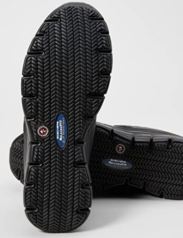 Skechers Damen Sure Track Trickel Sicherheitsschuhe, Black Leather, 40 EU - 9