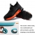 SROTER Sicherheitsschuhe Herren Damen Arbeitsschuhe mit Stahlkappe Atmungsaktiv Leicht Sportlich Sneaker Schutzschuhe Schwarz Orange 43 EU - 4