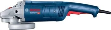 Bosch Professional Winkelschleifer GWS 22-230 J (2.200 Watt, inkl. Anti-Vibrations-Zusatzhandgriff, Aufnahmeflansch, Spannmutter, Schutzhaube, Zweilochschlüssel, Diamanttrennscheibe, im Karton - 4