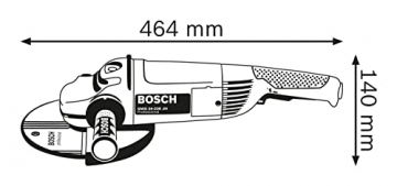 Bosch Professional Winkelschleifer GWS 24-230 JH 230 mm (2400 Watt mit Anlaufstrombegrenzung, Wiederanlaufschutz, im Karton) - 3
