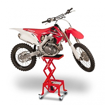 ConStands Hydraulik Hebebühne Moto Cross Lift XL + Räder rot - 2